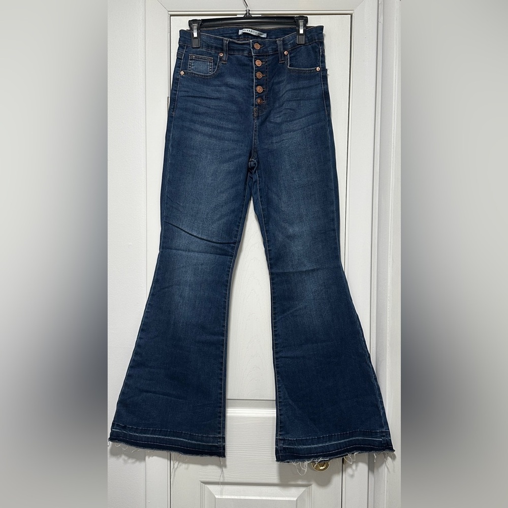 Celebrity Pink Dark Indigo Flare Jeans